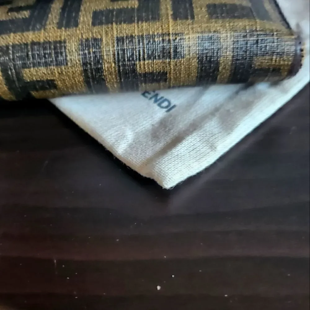 Fendi FF Logo Ckated Canvas Tri-Fold Wallet One-of-a-kind Y2K
